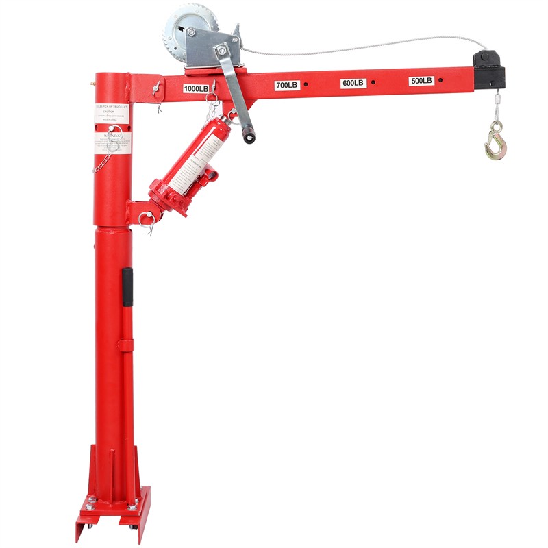 360° Swivel Lift Crane 4 Capacity 500 /600 /700 /1000 lbs Pickup Truck Bed Hoist
