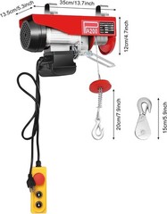 440 LBS Electric Hoist Winch 110V Electric Winch with Wired Remote Control & …