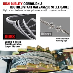 Come Along Winch – 11000 lbs/5T Pulling Capacity,12ft Steel Cable,3 Hooks,Dua…
