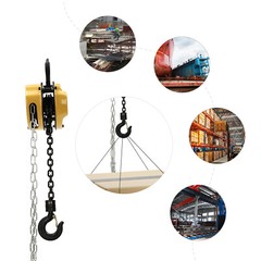 1T Hand Chain Hoist Industrial Manual Pulley Hoist Hand Tools Chain w/ Hook