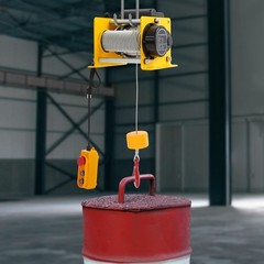 881LBS Electric Hoist Winch Tool Sets With Wired Control & Long Steel Wire Rope