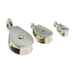 Steel Single/ Double Pulley 13mm-48mm Block Traction Wheel Line Wire Rope Pulley