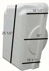 Hefty Hoist 8500 Flat Plate Boat Lift Motor Clamshell Cover White Plastic