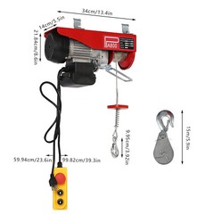 PA800 Electric Hoist 800kg/1763lb 110V Crane Winch Wired Remote Garage Lift
