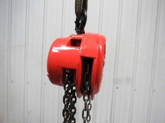 CM Cyclone Model M 1 Ton Manual Chain Fall Hoist 8′ Lift w/Load Limiter Tested