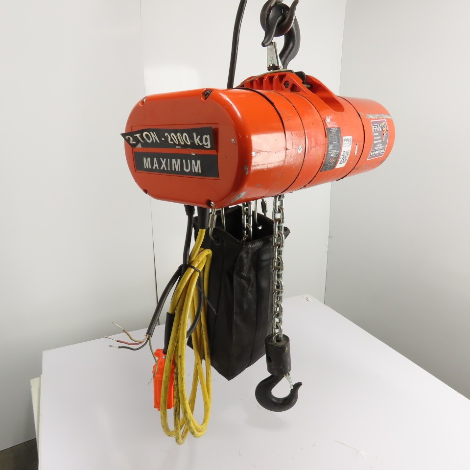 CM Lodestar Model RRS 2Ton 4000LB Electric Chain Hoist 15’Lift 16FPM 3Ph 230/460
