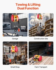 Uimoso Dual-Mode Electric Hoist Winch with 1100LBS Capacity and Remote Control