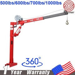 360° Swivel Lift Crane 4 Capacity 500 /600 /700 /1000 lbs Pickup Truck Bed Hoist