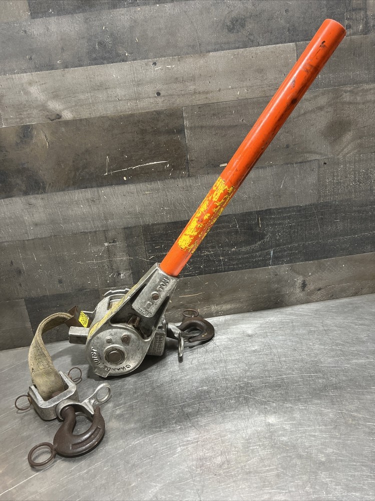 Chance Hoist 1 Ton Hot Stick Ratcheting Strap Hoist. Item ID #38. Used Surplus