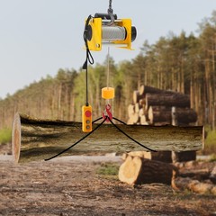 881LBS Electric Hoist Winch Tool Sets With Wired Control & Long Steel Wire Rope