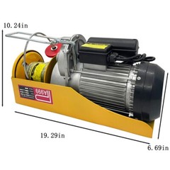 2000LBS Electric Cable Hoist Crane Winch Garage Lift Wired Remote Control 220V