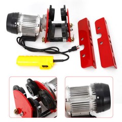 Electric Wire Rope Hoist Trolley Overhead Motor Winch Hoist Garage Crane 2200lbs