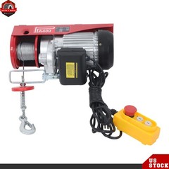 880lbs Electric Hoist Crane Winch with Wired Remote Control 850W 110V
