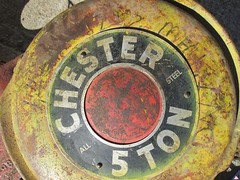 USED/GOOD* CHESTER 5 TON ALL STEEL 30 FT CHAIN OPERATING HOIST 11 FT OPER (74)