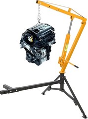 1000 LBS Hydraulic Pickup Truck Crane 360° Swivel Hitch Mounted Hoist Adjustable