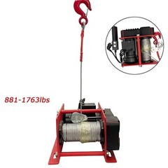 Used Electric Hoist Winch Crane Wire Rope Winding Machine 881-1763lbs 220V