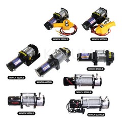 3500 Lbs/4000 Lbs/4500 Lbs Vehicle-Mounted Mini Crane Electric Winch 12V/24V