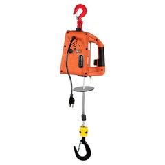 Orange 3-in-1 Control Electric Hoist Portable With Dust Cap Lifting Belt Hook