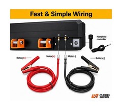 RUGCEL WINCH Portable Winch 12V DC Electric Utility winch,4500lb/2041kg Singl…