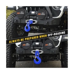 Nilight Forged Steel Winch Hook 3/8″ Grade 70 Safety Latch Winch Cable Hook S…