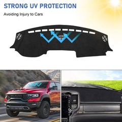 MASHA Dashboard Cover for Dodge Ram, Flannel Dashboard Pad Dash Mat Compatibl…
