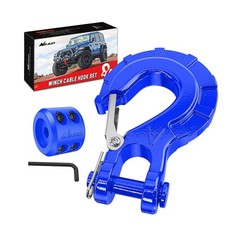 Nilight Forged Steel Winch Hook 3/8″ Grade 70 Safety Latch Winch Cable Hook S…