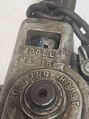 Coffing Hoist 3/4 Ton Ratchet Chain Hoist MA-15 Vintage Heavy Duty