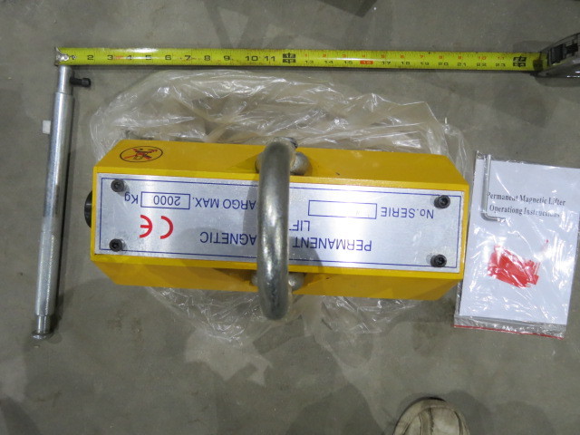 2000 KG magnetic lifter 4400 lbs pounds crane hoisting magnet Heavy Duty NEW