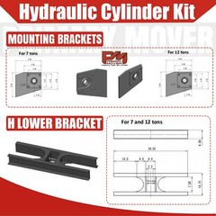 Telescopic Dump Trailer Cylinder Kit – 30 Ton Capacity – 144″ Stroke – Fits 14-1