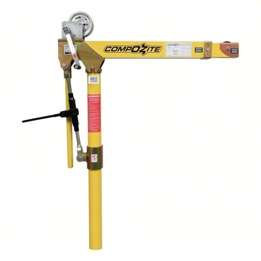 OZ LIFTING PRODUCTS OZ1200DAV COMPOZITE DAVIT CRANE, ELECTRIC WINCH 49P538 NEW!!