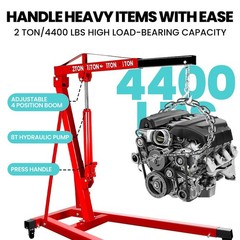 2T/4409LBS Hydraulic Engine Crane Hoist Motor Cherry Picker Shop Crane Lifting