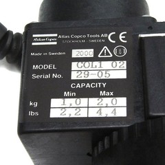 NEW Atlas-Copco COL1-02 Spring Tool Balancer 1-2 Kg Holder 67″ Cable 1.7M COL102