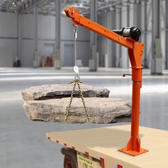 1100 LB Truck-Mounted Crane Hoist Truck-Mounted Crane with 12V Electric Winch