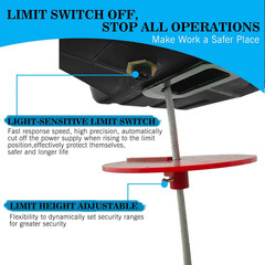 1500W 3-In-1 Electric Hoist Winch with Remote Control for Garage & Warehouse