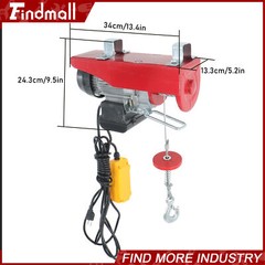 Findmall Electric Hoist 440 lbs Crane Winch with 14FT Wired Remote Control 110V