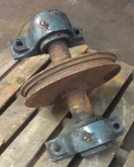 Crane Pulley Sheave Chain Pulley Baldor Pillow Blocks 064484 7K15 3-3/8″ Shaft