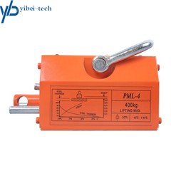 880lbs/400kg Magnetic Lifter Lifting Magnet Hoist 2.5 Safety Factor Orange