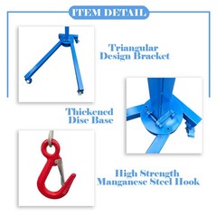 Small Portable Foldable Hoist Hand-cranked Lifting Machine Folding Hand Crane