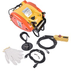 Electric Chain Hoist Winch Wired Control 500~1100lb Capacity 110V Electric Winch