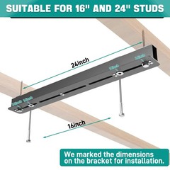 EVERHANGER Ceiling Storage Rack, Heavy Duty Overhead Garage Storage Rack, Adj…