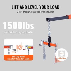 4400lb Heavy-duty Hydraulic Engine Hoist with Lever & Foldable Cherry Picker