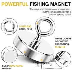 DIYMAG Magnet 2 Inches 350 Lbs Strong Magnets 50mm(2 inches), Single Hole