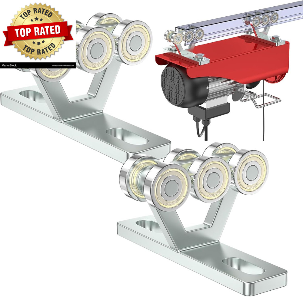 6 Wheel Hoist Trolley with Rollers – Strut Trolley Assembly for Electric Hoist –