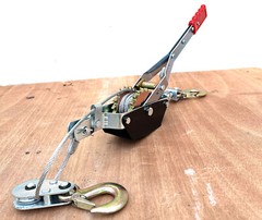 4000lb 2 Ton Come Along Double Gear Hand Winch Lever Hoist Cable Puller w/2 Hook