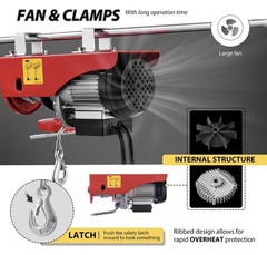 VivoHome Electric Hoist 110V 440 Lbs Winch with Remote VH436 Steel Wire