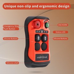 4 Button Channel Industrial Wireless Overhead Crane Remote Control Kit 12V 24…
