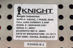 Knight KSH500-B-2 Servo Control Hoist Lift Manipulator 500 LBS Capacity 240v 1ph