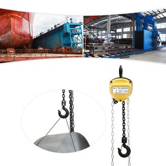 1T Hand Chain Hoist Industrial Manual Pulley Hoist Hand Tools Chain w/ Hook
