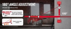 Electric Hoist Support Arm 180° Swing Steel Lifting Frame 300-600kg Garage