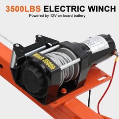 🚩1100 lbs Pickup Truck Hoist Crane w/Electric Winch Folding Truck Mounted Crane